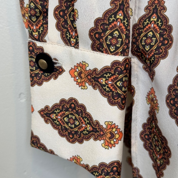 ZARA | NWT Retro Floral Pattern Lightweight Oversized Mod Tunic Blouse - Picture 13 of 17